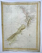 NEW ZEALAND 1774 TRAVEL OF COOK VERY LARGE & UNUSUAL ANTIQUE MAP 18TH CENTURY
