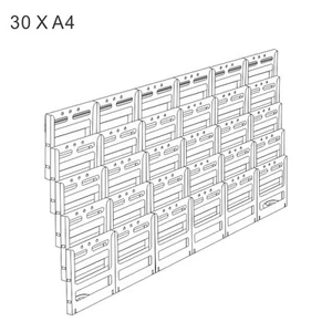 30 X A4 Wall Mounted Brochure Holder Display Unit Lit-Loc System - Picture 1 of 6