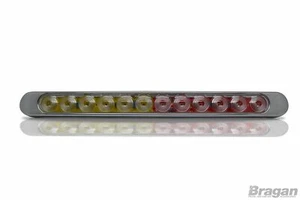 12v Rear Brake / Tail / Indicator LED Marker Light Bar Red Strip Amber 12 LED - Picture 1 of 6