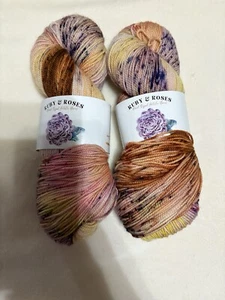 Ruby & Roses Hand Dyed Yarn. Lot Of 2 , 100 Gram Each Skein - Picture 1 of 6