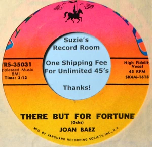 Joan Baez There But for Fortune Folk Pop Rock EX 45 7" Vinyl -Check Coupons! - Picture 1 of 3