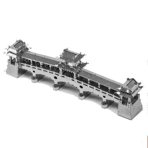 3D Metal Puzzle Covered Bridge Building Model DIY Assembly Creative Adult Toy - Picture 1 of 1