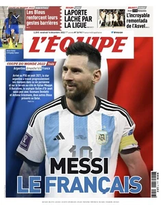 Journal L’Equipe N°24961 Du 16/12/2022 Messi Le Français Mbappé Argentine Qatar - Picture 1 of 5