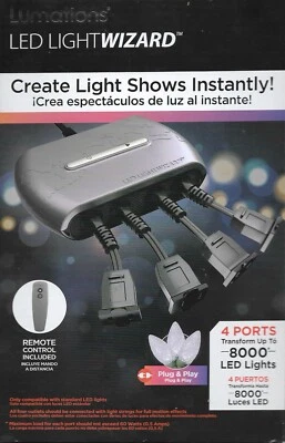 Lumations LED LightWizard, 4 Puertos, 8000 Luces LED, Mando a Distancia Incluido Nuevo Foto 1 de 4