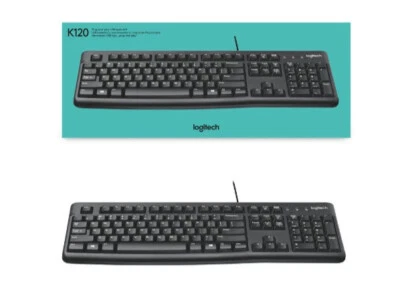 Tastiera Logitech K120 USB Layout ITA QUERTY (920-002517) - NERA - Immagine 1 di 4