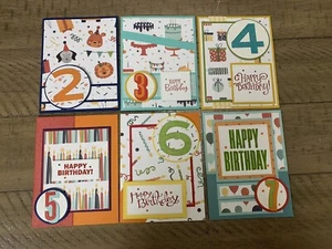 6 Kids Birthday Cards - Handmade - Best Materials and Embellishments - Picture 1 of 8