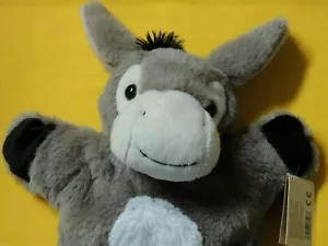 1x Handpuppen ESEL Kinder Kuscheltier Tiere Plüschtier Rollenspiele weich - Bild 1 von 5