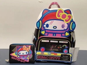 Loungefly Hello Kitty Kawaii Gamer Mini Backpack w/ Matching Wallet NEW - Picture 1 of 5