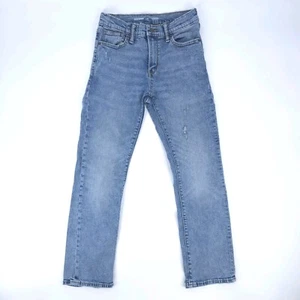 Old Navy Boys Jeans 12 Straight Built In Flex Stretch Distressed Light Blue - Picture 1 of 8