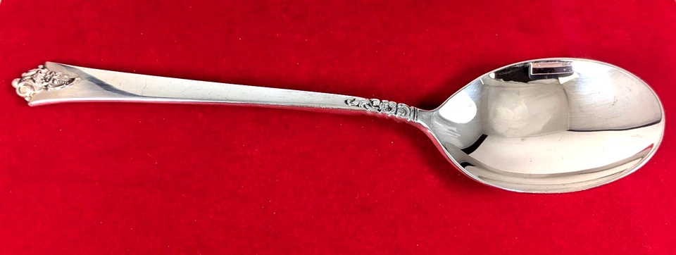 Castle Rose by Royal Cast Sterling Silver Cream Soup Spoon, 6-1/8" Long - Image 1 of 4