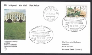 FFC0686 SWISSAIR First Flight Card, FFC, Fokker F100, Hamburg – Geneva - Picture 1 of 2