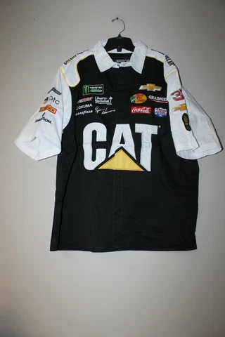 New Ryan Newman NASCAR #31 Caterpillar CAT embroidery pit crew shirt men's M Cover