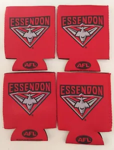 AFL Essendon Bombers Set of 4 Can Coolers Stubby Holders - Bild 1 von 3