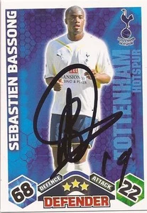 TARJETA COLECCIONABLE MATCH ATTAX 2009/2010 FIRMADA POR SEBASTIEN BASSONG + CERTIFICADO DE AUTENTICIDAD - Imagen 1 de 1