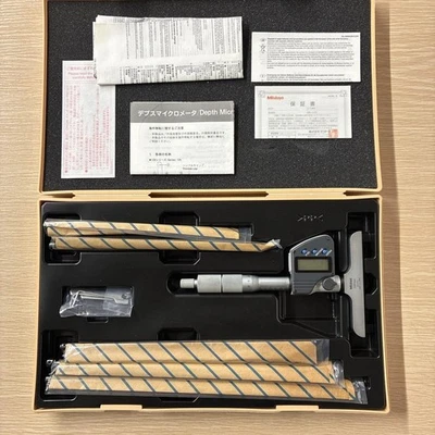 Mitutoyo 329-250-10 DMC100-150MB Digital Depth Micrometer Rod Type Excellent Jpn - Image 1 of 4