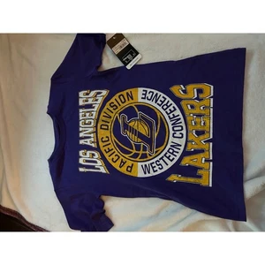 Los Angeles Lakers NBA Boys T-Shirt Purple Gold Western Conference Size S - Picture 1 of 5