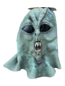 NEU Alien Grusel Halloween Maske Gummi leuchtende Zähne und Stirn  - Bild 1 von 4