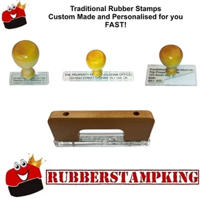 Rubber Stamps Personalised Traditional Custom Made various sizes - Picture 1 of 93