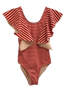 Habitual Kids Malibu Strip One-Piece Swimsuit UPF 50 Size 10 MSRP $48 - Picture 1 of 4