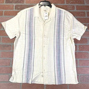 Marine Layer Selvage Resort Shirt Mens Marge M/L Button Short Sleeve NWT $108 - Picture 1 of 16