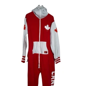 Tipsy Elves One Piece Jumpsuit Unisex Large Red and White Canada XL - Picture 1 of 19