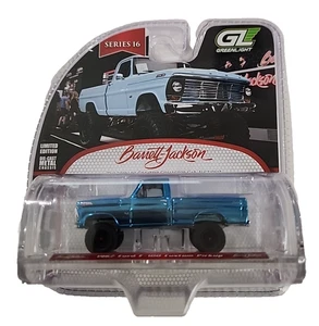 Greenlight CHASE Blue Chrome 37330-B 1967 Ford F-100 Barrett-Jackson 1/64 LE - Picture 1 of 3