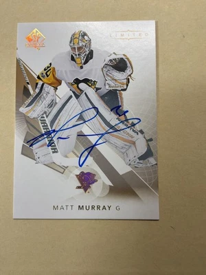 2017-18 SP Authentic Hockey Matt Murray Limited On Card Auto - Image 1 of 2