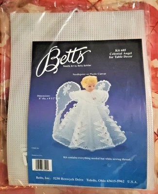 Betts Needle Art Kit 685 Celestial Angel Table Decor Needlepoint Plastic Canvas - Image 1 of 3