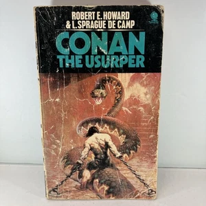 Conan the Usurper Robert E. Howard L. Spragu De Camp U K Sphere 1974 Printing - Picture 1 of 8