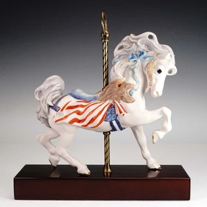Estatuilla de caballo carrusel de porcelana Cybis vintage Ticonderoga No. 72’ - Imagen 1 de 8