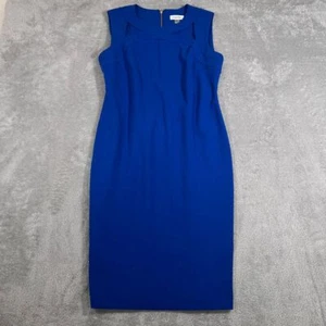 Calvin Klein Dress Royal Blue Sheath Career Cocktail Size 10 NEW - Picture 1 of 9