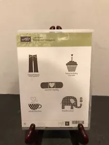 Stampin Up Patterned Occasions 5 Piece Rubber Stamp Set Scrapbook Unmounted - Picture 1 of 2