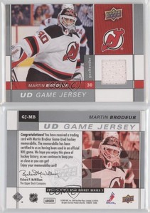 2009-10 Upper Deck Game Jersey Series 1 Martin Brodeur #GJ-MB HOF