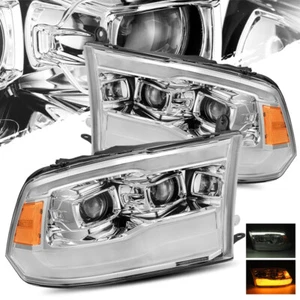 Conjunto de faros izquierdo/derecho para proyector cromado para Dodge Ram 09-18 Dodge Ram (estilo 2019) - Imagen 1 de 8
