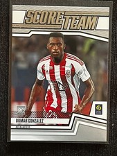 CARD PANINI SCORE LEAGUE 1 2022 SCORE TEAM OUMAR GONZALEZ AJACCIO # 1 NEW