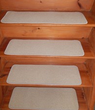14 = STEP 9" X 30"  +  Landing  30'' x 31''  Woven Wool CARPET Jute Backing .