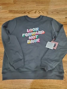 Leisure Queen Long Sleeve Large Look Forward Not Back (Vintage Black) Ban.do - Picture 1 of 1