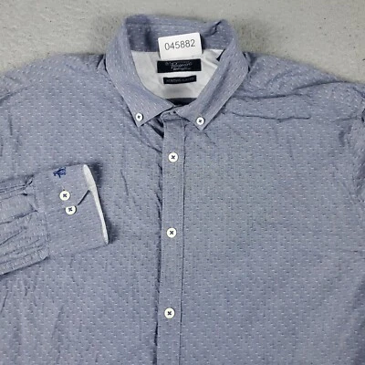 Penguin Shirt Mens 16 Blue Dress Button Up Long Sleeve - Image 1 of 4