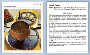 French Fondue #6 - Fondues - Betty Crocker 1971 Recipe Card - Picture 1 of 1