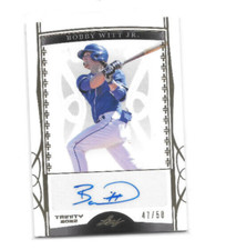 Bobby Witt Jr.  2022 Leaf Trinity Gold Auto  47/50