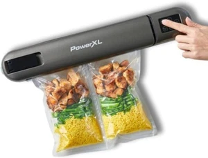 PowerXL Akku DuoSealer, Lebensmittel Vakuumierer Schneider + 2 Rollen Vakuumbeutel - Bild 1 von 6