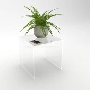 Tavolino a ponte cm 45 tavolo da salotto in plexiglass trasparente - Foto 1 di 10