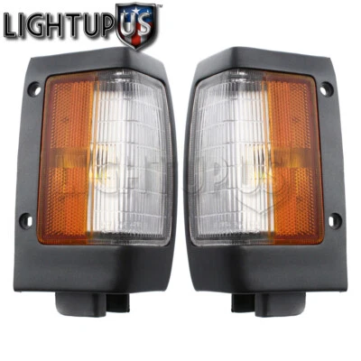 Left Right Pair Black Side Marker Signal Lights for 90-97 NISSAN D21 PICKUP Foto 1 de 2