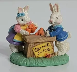 COTTONTAIL LANE Bunny Rabbit Carrot Juice EASTER Collectable Figure Midwest - Picture 1 of 7