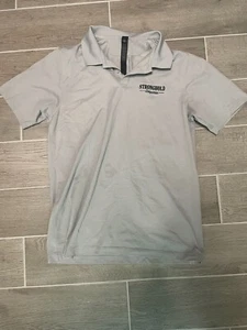 Lululemon Herren Poloshirt - Größe L - grau - Stronghold Logo - Stretch sportlich - Bild 1 von 5