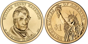 2009 D William H. Harrison Presidential One Dollar Coin U.S. Mint Rolls Coins  - Picture 1 of 3