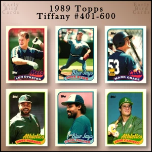 1989 Topps Tiffany Baseball (401-600) / Pick Cards - Build Set / Buy4+ Save40% - Picture 1 of 186