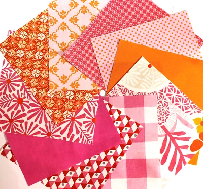 Patchworkstoff Charm Pack 5inch Makower Riley Blake Orange Blush 30Stk 12,7cm - Bild 1 von 4