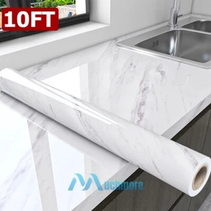 Marble Contact Vinyl Paper Self Adhesive Peel Stick Wallpaper Kitchen Countertop - Picture 1 of 15