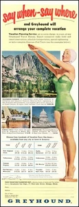 1955 Vintage Reise AD GREYHOUND BUS Touren 14 Tage in Florida für 118 $ 093020 - Bild 1 von 1